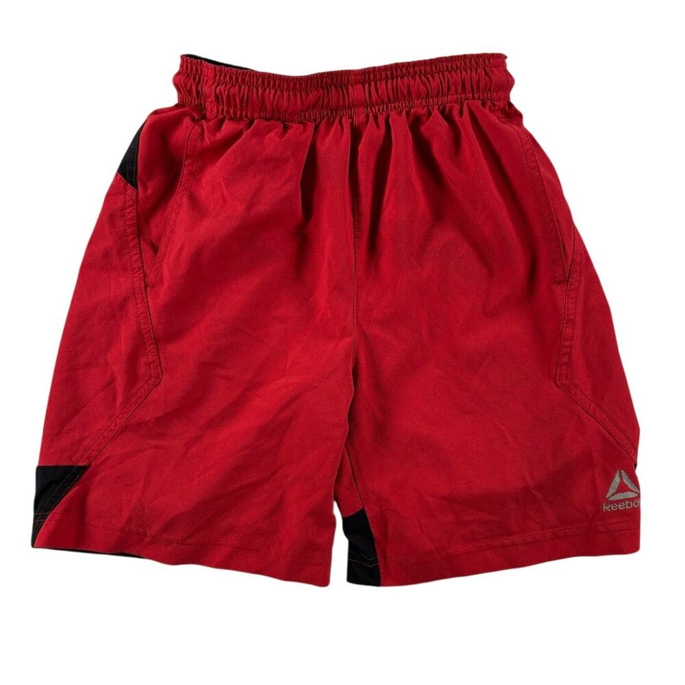 Reebok Boys Performance Woven Athletic Shorts READ DESC - Red Black - Size 8 / M